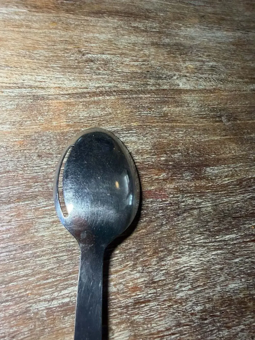 Vintage Mid-Century Modern Stainless Steel Slotted Serving Spoon